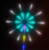 gaman Bluetoothlu Animasyonlu RGB LED Yıldız Kayar Led Işık 5V USB Girişli Sese DUYARLI Rengarenk - 4