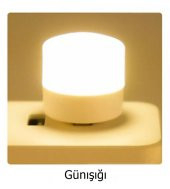gaman Mini Ampul 1W Taşınabilir USB Led Işık - Powerbank Laptop PC Uyumlu Günışığı REnk - 1