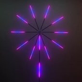 gaman Yeni Nesil Şık 115CM Çaplı RGB Yıldız Kayar Led Işık 5V USB Girişli Animasyonlu RGB Sese Duyarlı - 2