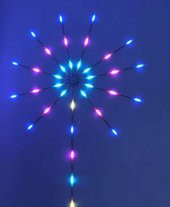 gaman Yeni Nesil Şık 115CM Çaplı RGB Yıldız Kayar Led Işık 5V USB Girişli Animasyonlu RGB Sese Duyarlı - 4