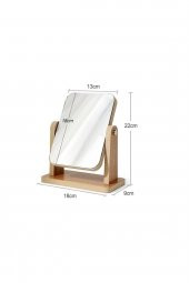 gaman Makyaj Aynası Ahşap Masa Aynası Ayarlanabilir Makeup Mirror - 5