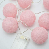gaman Pembe Dekoratif Pilli 10lu Top Şeklinde Gün Işığı Led Işık - 2