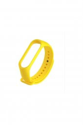 gaman Mi Band 5 - 6 Uyumlu Silikon Akıllı Bileklik Kordonu - Sarı - 1