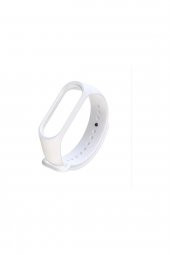 gaman Mi Band 5 - 6 Uyumlu Silikon Akıllı Bileklik Kordonu - Beyaz - 1