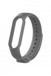 gaman Mi Band 5 - 6 Uyumlu Silikon Akıllı Bileklik Kordonu - Füme - 1