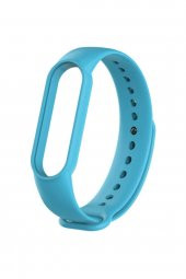 gaman Mi Band 5 - 6 Uyumlu Silikon Akıllı Bileklik Kordonu - Açık Mavi - 1