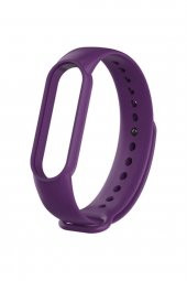 gaman Mi Band 5 - 6 Uyumlu Silikon Akıllı Bileklik Kordonu - Mor - 1
