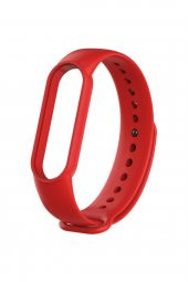 gaman Mi Band 5 - 6 Uyumlu Silikon Akıllı Bileklik Kordonu - Kırmızı - 1