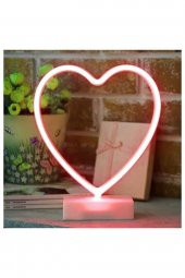 gaman Dekoratif Neon Kırmızı Romantik Kalp Led Işık - 2
