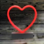gaman Kalp Şekilli Pilli Neon Led Işık Dekoratif Aydınlatma 18.7x21.5CM - 1