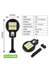 gaman Cl-182-6 Bahçe Balkon Sokak Aydınlatma 3 Mod Güneş Enerjili Solar Lamba - 3