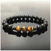 Kaplangözü & Hematit & Oniks Erkek Doğal Taş Bileklik - 2