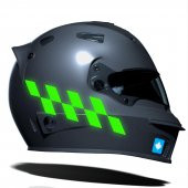 Floresan Yeşil Damalı Kask Motosiklet Sticker Takımı Çınar Extreme - 1