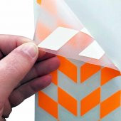 Floresan Turuncu Damalı Kask Motosiklet Sticker Takımı Çınar Extreme thumbnail 3