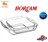 Paşabahçe 159028 2 li kare borcam seti - borcam fırın tepsisi - 2