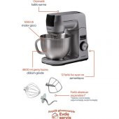 GRUNDİG KMP 8650 S MUTFAK MAKİNESİ / MUTFAK ŞEFİ GRİ - 3