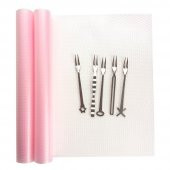 Kaymaz dolap içi raf örtüsü - kaydırmaz raflık 10 mt.(en:45 cm.)pembe - 1