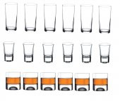 Paşabahçe bardak seti takımı 18 prç. rakı viski shot bardağı seti - 1