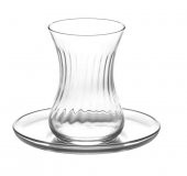 Lav demet optikli çay seti takımı  - 12 prç. çay bardağı tabağı seti - 1