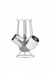 Nehir çelik askılı cezve takımı - 3 lü cezve seti modern thumbnail 2