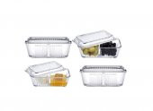 Paşabahçe frigo kapaklı kahvaltılık - tereyağlık peynirlik 4 lü set - 1