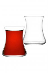 Lav lal cam çay bardağı - 12 li çay bardak - 1