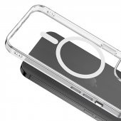 iPhone 11 Pro Max Kılıf Magsafe Özellikli Şeffaf Silikon Kapak - 4