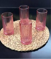 Paşabahçe elysia 4 lü su bardak - meşrubat bardağı pembe 520015 - 2