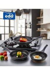 Eda 3 lü granit döküm tava seti takımı - 20-24-28 cm - 1