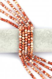 Turuncu Crazy Akik Doğal Taş Dizi Küre Kesim thumbnail 1