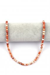 Turuncu Crazy Akik Doğal Taş Dizi Küre Kesim thumbnail 2