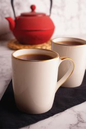 Bambum magie fine porselen kupa bardak -2 li kupa bardağı gold - 2