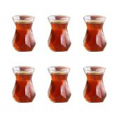 Lav alya çay bardağı - 6 lı modern çay bardak - 1