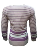 Me-Na 3040 Kadın Triko İnce Çizgili Önden Düğmeli Hırka thumbnail 6