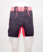 Erkek Kısa Deniz Şortu Boardshort Filesiz Sörf Meridyendukkan Siyah Turuncu Olaıan - 1