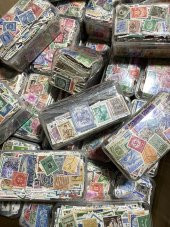 Damgalı Dünya Pulu Lotu 230-270 Gram - Yabancı Posta Pulu - 6
