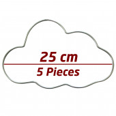 Metal Bulut Makrome Kalıbı Makrome Yapımı İçin Metal Kasnak 5 Adet 25 cm - 2