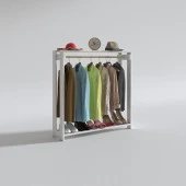 Kenzlife giysi dolabı maksut 135*100*40 byz askılık ayakkabılık - 2