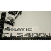 Benz CLS 400d 4Matic Bagaj Krom Metal 3M 3D Yazı Logo - 5