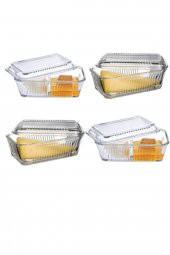 Paşabahçe frigo kapaklı kahvaltılık - tereyağlık peynirlik 4 lü set 2F-2B - 1