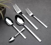Perotti posate çatal kaşık takımı seti 30 parça 6 kişilik paslanmaz çelik - 1