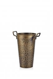The mia vazo - 30 cm galvaniz vazo şemsiyelik gold renk - 1