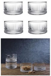 Paşabahçe elysia ayaklı kadeh bardak- sunum bardağı - çerezlik kasesi seti 8 parça - 5