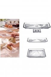 Paşabahçe madlen ayaklı ve servis tabağı- sunum tabağı seti takımı 9 prç. thumbnail 1