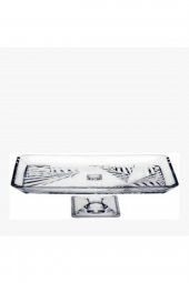 Paşabahçe madlen ayaklı ve servis tabağı- sunum tabağı seti takımı 9 prç. thumbnail 3