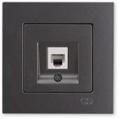 Günsan Eqona Nümeris Telefon Prizi (Cat3), Füme - 1