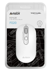 A4 Tech Nano Alıcı Kablosuz Optik 2000 Dpi Enerji Korumalı Kompakt Kablosuz Mouse Beyaz thumbnail 2