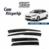 Cam Rüzgarlığı Ford Focus 2011-2017 Sedan Mügen Tip Piano Black - 1