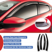 Cam Rüzgarlığı Ford Focus 2 2004-2010 Sedan Mügen Tip Piano Black - 3