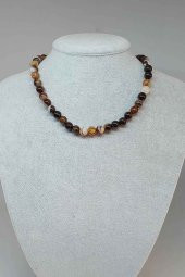 Akik Taşı Kolye 8mm (3605) (Klipsli) - 1